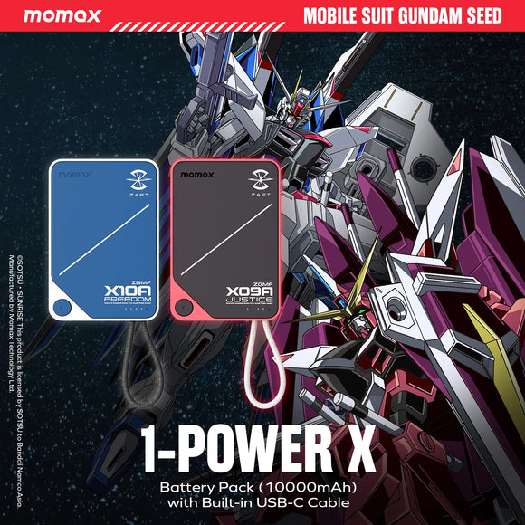 Momax 1-Power X 10000mAh Built-in USB-C Cable Power Bank Gundam Edition