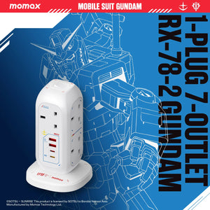 Momax OnePlug 7-Outlet Power Strip Gundam Special Edition