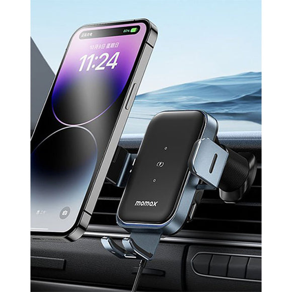 Momax Q.Mount CM26 15W Smart 6 Dual Coil Wireless Charging Car Mount